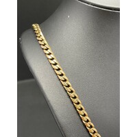 Unisex 9ct Yellow Gold Curb Link Necklace (Pre-Owned)
