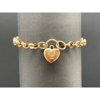 Ladies 9ct Yellow Gold Belcher Link Bracelet