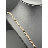 Unisex 9ct Yellow Gold Figaro Link Necklace