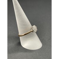 Ladies 10ct Yellow Gold Diamond Cluster Ring