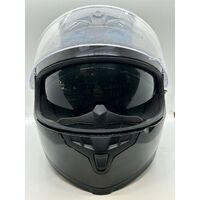 Rjays Dominator II Gloss Black Motorcycle Helmet Size Small 55-56cm and Dust Bag