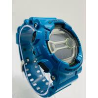 Casio G-Shock Digital Mens Blue Watch GD-110 Wide Face Design Rubber Band