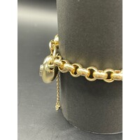 Ladies 10ct Yellow Gold Belcher Link Bracelet
