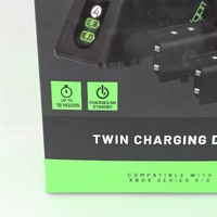 4Gamers Xbox Series X/S Twin Wireless Controller Charging Dock Black