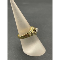 Ladies 18ct Yellow Gold 2 Set Diamond Rings