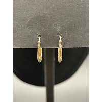 Ladies 9ct Yellow Gold Oval Hoop Earrings