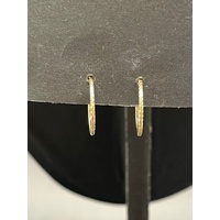 Ladies 9ct Yellow Gold Round Hoop Earrings