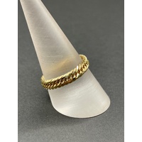 Unisex 18t Yellow Gold Curb Link Chain Ring