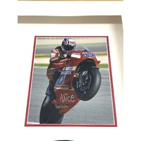 Casey Stoner 2007 Signed Motorbike Gear in Frame with Prints and COA
