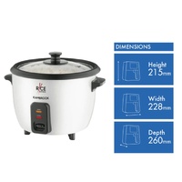Kambrook Rice Express 5-Cup Rice Cooker KRC150WHT Non-Stick White 240V