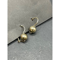 Ladies 9ct Yellow Gold Euro Ball Earrings