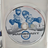 Mario Kart Wii Nintendo Game with Genuine Black Steering Wheel Attachment