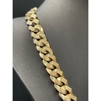 Men's 9ct Yellow Gold Pattern Curb Link Necklace
