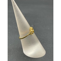 Ladies 21ct Yellow Gold Pattern Ring
