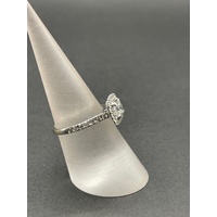 Ladies 18ct White Gold Diamond Halo Ring