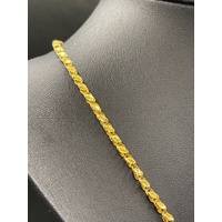 Ladies 22ct Yellow Gold Tulip Link Necklace
