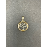 Ladies 9ct Yellow Gold Round Tree of Life Pendant
