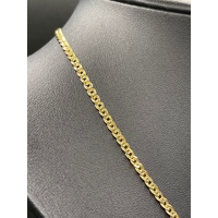Ladies 9ct Yellow Gold Double Curb Link Necklace