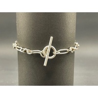 Ladies 925 Sterling Silver Knot Link Bracelet