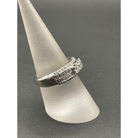 Ladies 9ct White Gold Diamond Ring