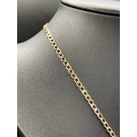 Ladies 10ct Yellow Gold Curb Link Chain & Diamond Infinity Pendant