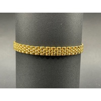 Unisex 18ct Yellow Gold Mesh Link Bracelet