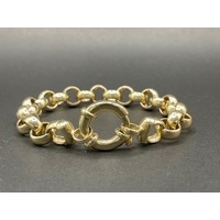 Ladies 9ct Yellow Gold Belcher Link Bracelet