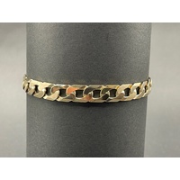 Mens 9ct Yellow Gold Curb Link Bracelet