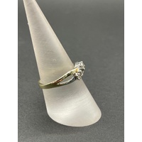 Ladies 9ct Yellow Gold Diamond Ring