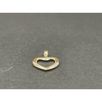 Ladies 9ct Two Tone Gold Heart Pendant