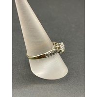 Ladies 9ct Yellow Gold Diamond Ring