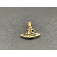 Ladies 9ct Yellow Gold Sail Anchor Pendant