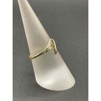 Ladies 9ct Yellow Gold Wave Ring