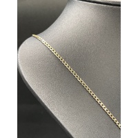 Unisex 9ct Yellow Gold Curb Link Necklace with Crucifix Pendant