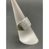 Ladies 14ct White Gold Diamond Cluster Ring