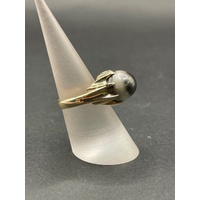 Ladies 14ct Yellow Gold Multi Colour Pearl Ring