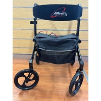 Peak Ellipse SuperLite Carbon Fibre Rollator Black Medium 120kg Max with Basket
