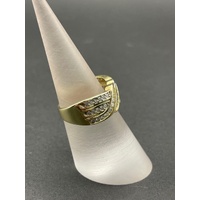 Ladies 9ct Yellow Gold Cubic Zirconia Ring