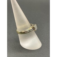 Ladies 9ct Two Tone Gold Diamond Ring