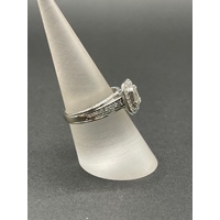 Ladies 9ct White Gold Diamond Ring
