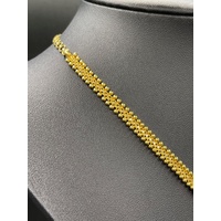 Ladies 22ct Yellow Gold Indian Filigree Fancy Necklace