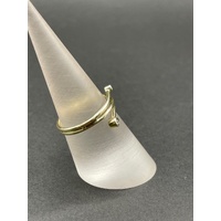 Ladies 9ct Yellow Gold Wrap Around Diamond Ring