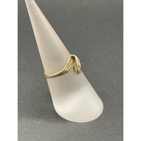 Ladies 9ct Yellow Gold Diamond Ring