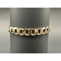 Mens 9ct Yellow Gold Curb Link Bracelet