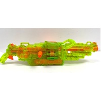 Rare Sonic Green Nerf Gun Vulcan EBF-25 with N-Strike Bullet Holder