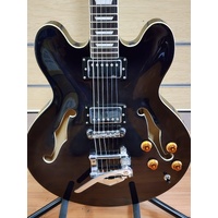 Artist Black58TRM Semi Hollow Electric Guitar with Hard Case and Strap