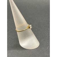 Ladies 21ct Yellow Gold Cubic Zirconia Ring