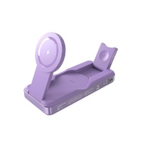 EKO 5 in 1 Portable Wireless Charger and Powerbank for iPhone in Violet
