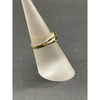 Unisex 9ct Yellow Gold Initial Letter S Ring