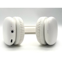 HD Max Pro Wireless Bluetooth Headphones with Built-In Mic White